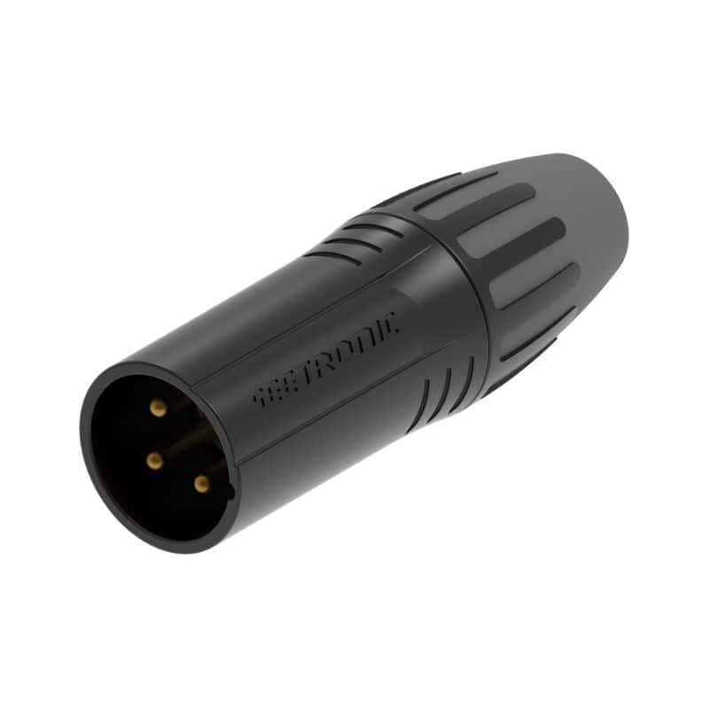 SCMM3-BG Male XLR Connector - 3 Pin Gold Contact