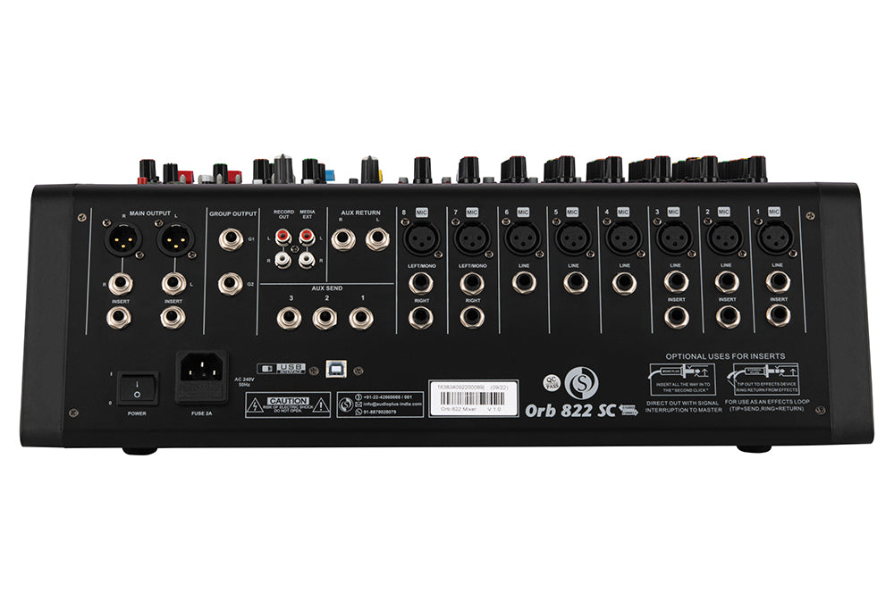 ORB 822 SC compact 8 channel mixer