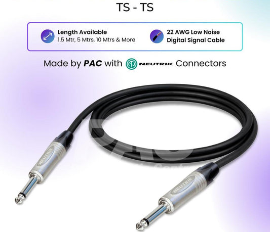 Premium TS - 1/4" Jack Instrument Cable